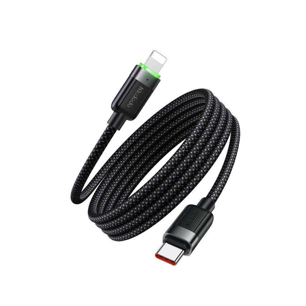 Mcdodo Ca-2010 36W Usb-C To Lıghtnıng Manyetik Sarılabilir Kablo - 1.2 M Siyah