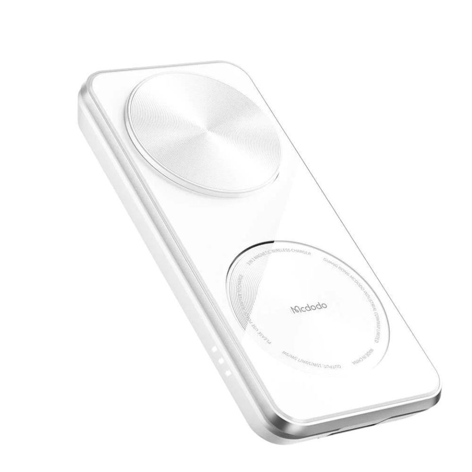Mcdodo CH-1150 3in1 Katlanabilir Kablosuz Şarj Cihazı ve Standı - Beyaz
