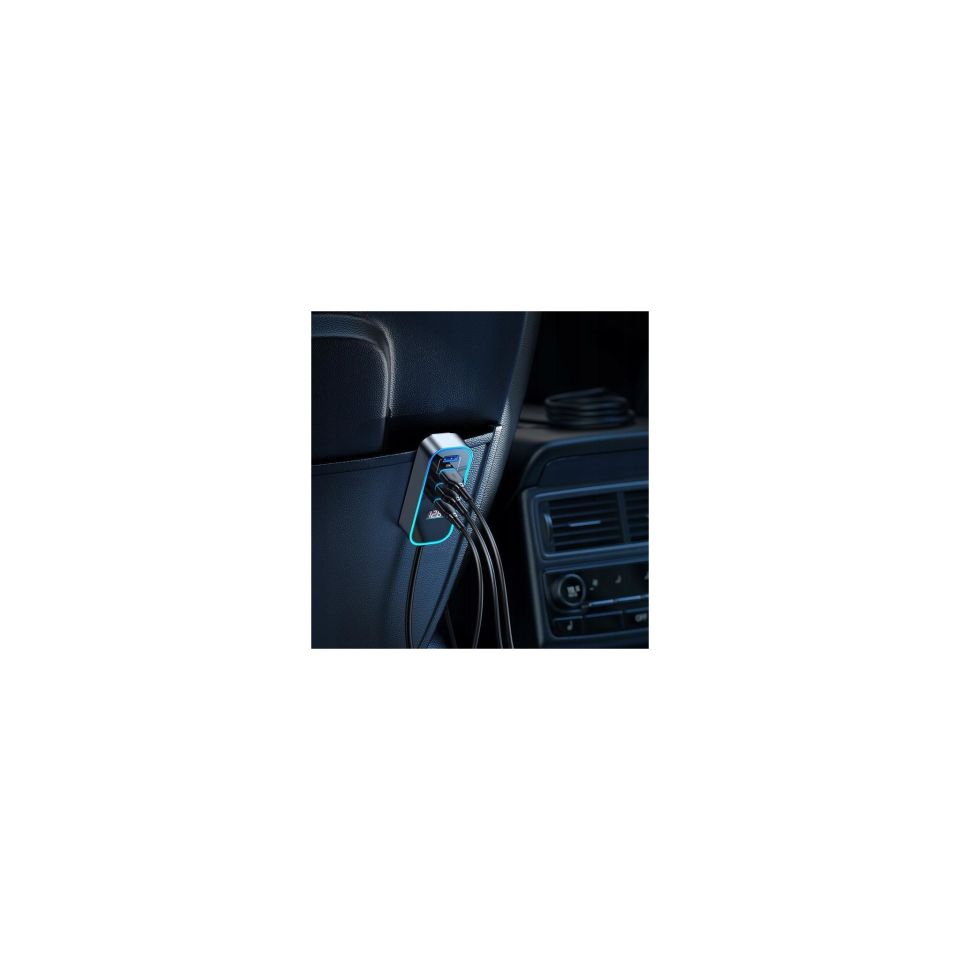 Mcdodo CC-1900 107W 4xUSB + 1xType-C Dijital Ekranlı Araç Şarj Cihazı Gri