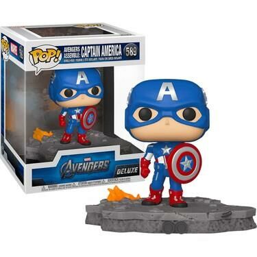 Funko POP Exclusive Deluxe Figür - Avengers - Captain America (Assemble)