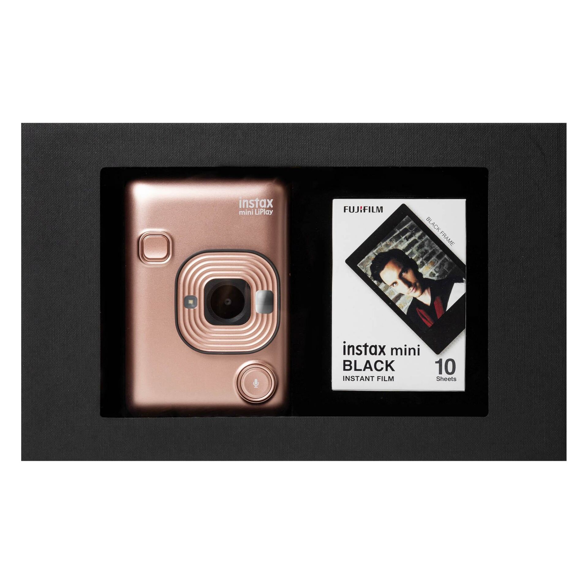 İnstax mini LiPlay Blush Gold Fotoğraf Makinesi Siyah Special Box