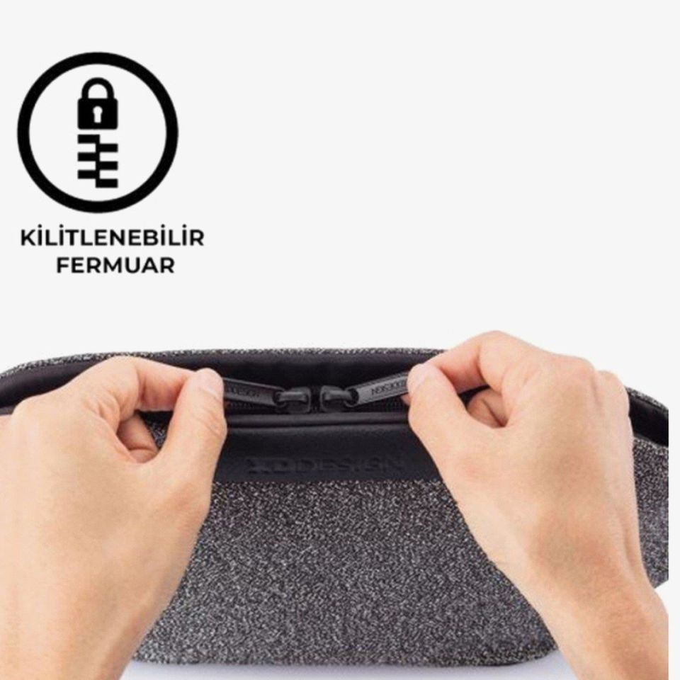 XD Design Urban Cut Proof Bumbag Gri Bel Çantası