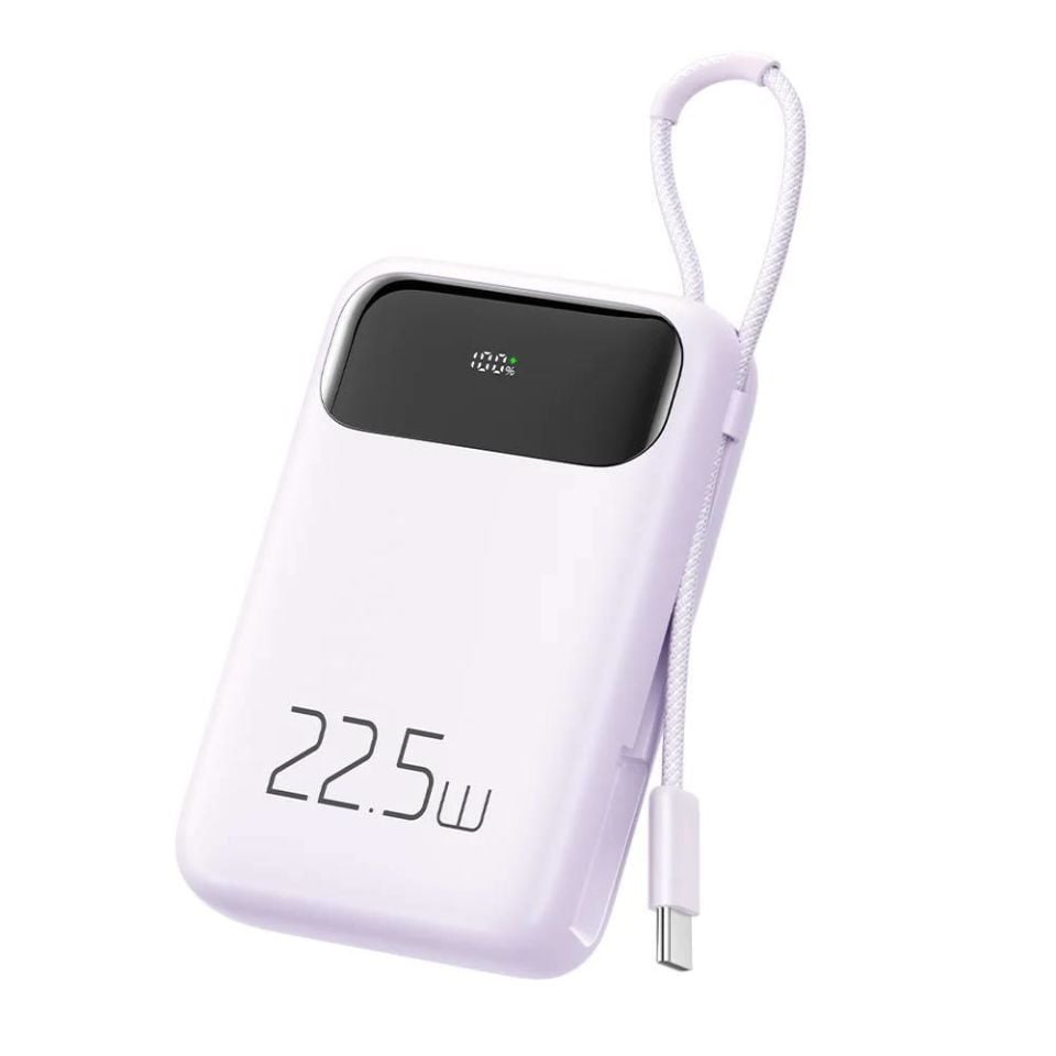 Mcdodo MC-3245 22.5W PD+QC 10000 mAh Powerbank & Type-C Şarj Kablosu - Mor