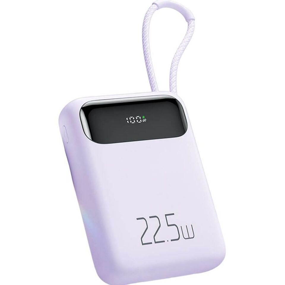 Mcdodo MC-3245 22.5W PD+QC 10000 mAh Powerbank & Type-C Şarj Kablosu - Mor