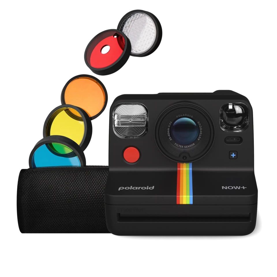 Polaroid EB Now+ Gen 2 Fotoğraf Makinesi + 16’lı Renkli Fotoğraf Baskı Kâğıdı + Lens Filtre Seti Black