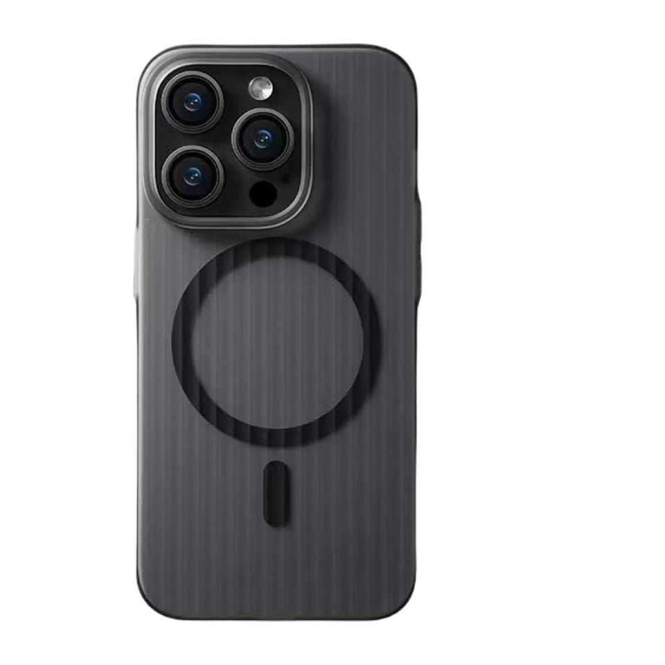 Piili İphone 15 Pro Geomatrix Magsafe Kılıf Siyah