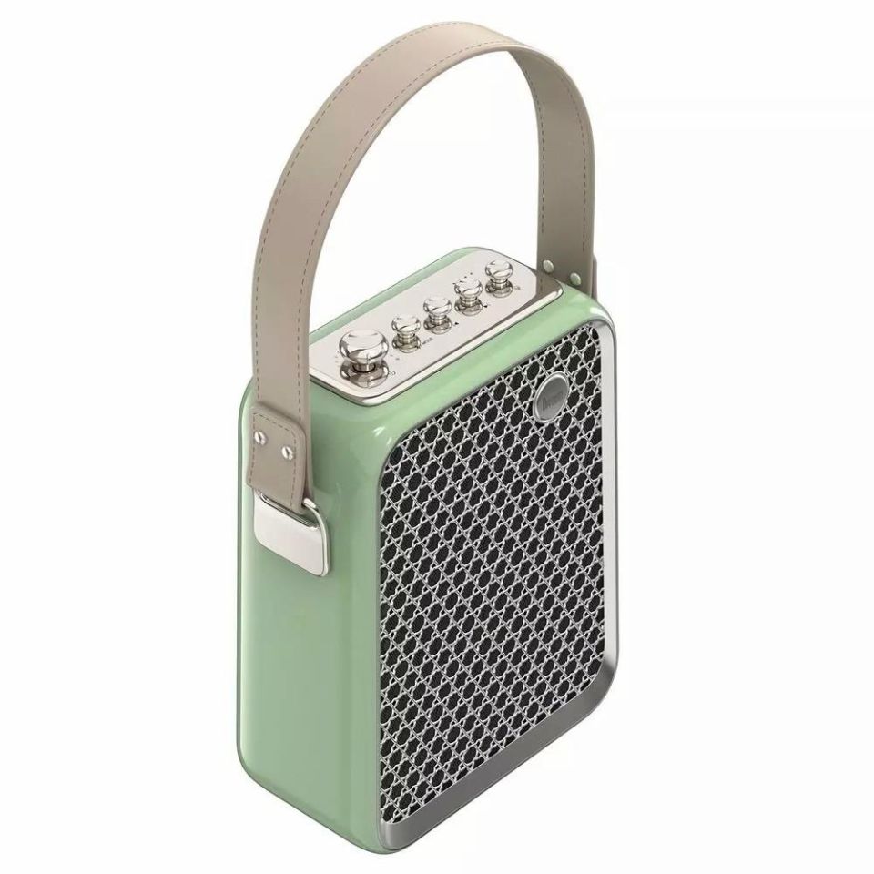 Divoom SongBird-HQ Beyaz Çift Mikrofonlu Bluetooth Hoparlör Yeşil