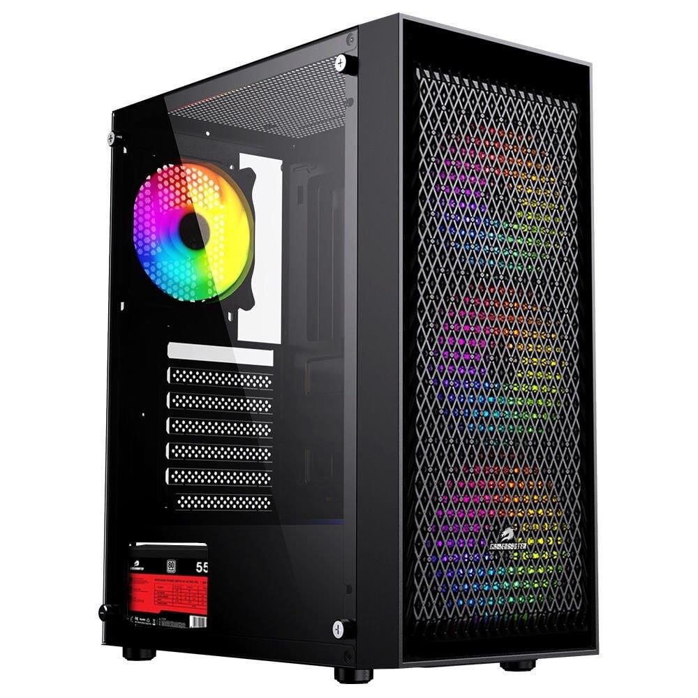 GAMEBOOSTER GB-PW909B 550W 80+ ATX MESH RGB FAN SİYAH KASA