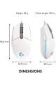 Logitech G102 LightSync Optik Kablolu Oyuncu Mouse Beyaz