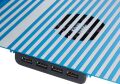 Flaxes FN-3333M Alüminyum 7-17'' Sessiz Çift Fanlı Laptop Soğutucu - Mavi
