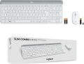 Logitech MK470 Slim Combo Kablosuz Klavye Mouse Set - Beyaz