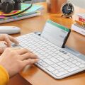 Logitech K580 Ultra Ince Çoklu Cihaz Özellikli Türkçe Bluetooth Klavye - Beyaz