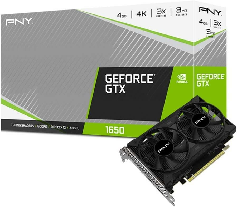 PNY GEFORCE GTX1650 DUAL FAN 4GB GDDR6 128Bit DX12 Ekran Kartı