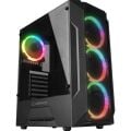 Rampage Fusıon 650W 80+ Bronze Temperli Camlı 4*Rainbow Fanlı Gaming Oyuncu Kasası