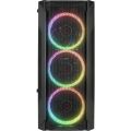 Rampage Fusıon 650W 80+ Bronze Temperli Camlı 4*Rainbow Fanlı Gaming Oyuncu Kasası