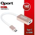 Qport Q-TH Type-C(M) To HDMI(F) 4K*2K 30 Hz Dönüştürücü