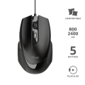 Trust 23650 Voca Kablolu Mouse-Siyah