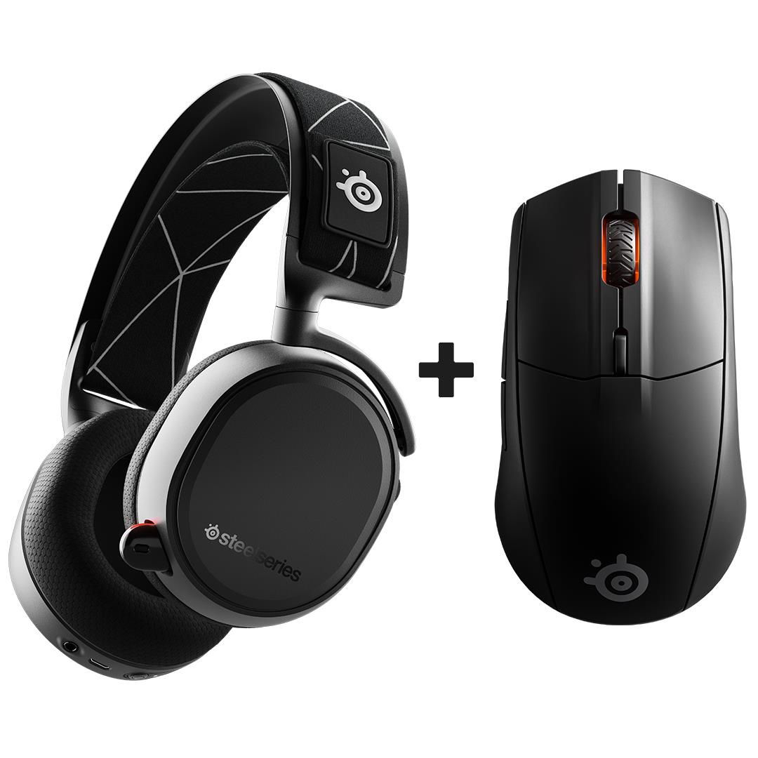SteelSeries Arctis 9 Wireless 7.1 Kablosuz Oyun Kulaklık+Rival 3 Wireless Kablosuz Gaming Oyuncu Mouse