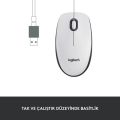Logitech M100 Kablolu 1.000 Dpi USB Optik Mouse - Beyaz
