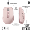 Logitech MX Anywhere 3S Kompakt 8000 DPI Optik Sensörlü Sessiz Bluetooth Kablosuz Mouse - Pembe