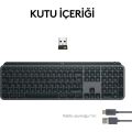 Logitech MX Keys S Gelişmiş Aydınlatmalı Tam Boyutlu Kablosuz Türkçe Q Klavye - Siyah