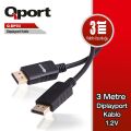 Qport Q-DP03 Display Port 1.2V  3 Metre Kablo