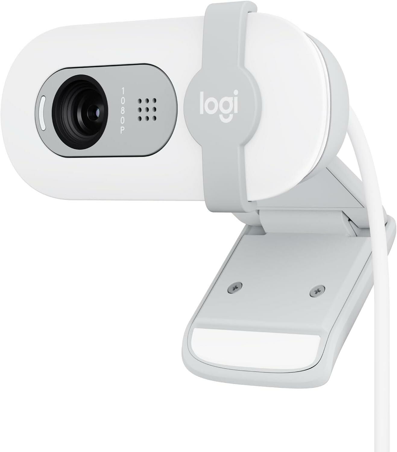 Logitech Brio 100 Full HD 1080p Gizlilik Kapaklı Mikrofonlu Web Kamerası - Beyaz