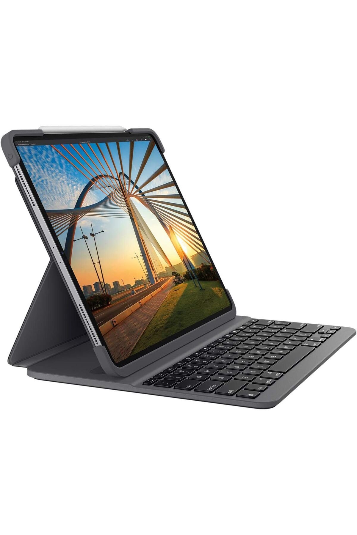 Logitech Slim Folio Pro iPad Pro 11 inç 1. 2. 3. 4. Nesil Uyumlu Aydınlatmalı Klavyeli Kılıf -İngilizce