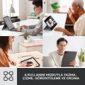 Logitech Combo Touch 12.9'' iPad Pro 5. ve 6. Nesil ile Uyumlu Klavyeli Tablet Kılıfı ve Crayon iPad Uyumlu Dijital Kalem, Açık Gri