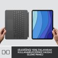 Logitech Combo Touch 12.9'' iPad Pro 5. ve 6. Nesil ile Uyumlu Klavyeli Tablet Kılıfı ve Crayon iPad Uyumlu Dijital Kalem, Açık Gri