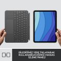 Logitech Combo Touch 11'' iPad Pro 1. 2. 3. ve 4. Nesil ile Uyumlu Klavyeli Tablet Kılıfı ve Crayon iPad Uyumlu Dijital Kalem, Açık Gri