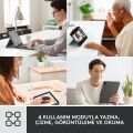Logitech Combo Touch 10.5'' iPad Air 4. ve 5. Nesil ile Uyumlu Klavyeli Tablet Kılıfı ve Crayon iPad Uyumlu Dijital Kalem, Açık Gri