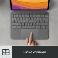 Logitech Combo Touch 10.5'' iPad Air 4. ve 5. Nesil ile Uyumlu Klavyeli Tablet Kılıfı ve Crayon iPad Uyumlu Dijital Kalem, Açık Gri