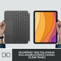 Logitech Combo Touch 10.5'' iPad Air 4. ve 5. Nesil ile Uyumlu Klavyeli Tablet Kılıfı ve Crayon iPad Uyumlu Dijital Kalem, Açık Gri