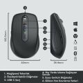 Logitech MX Keys Mini Minimalist Kablosuz Aydınlatmalı Klavye ve MX Anywhere 3 Kompakt Performans Mouse Seti, Siyah
