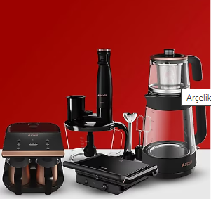 Arçelik Küçük Ev Aletleri 4lü Set Cam
