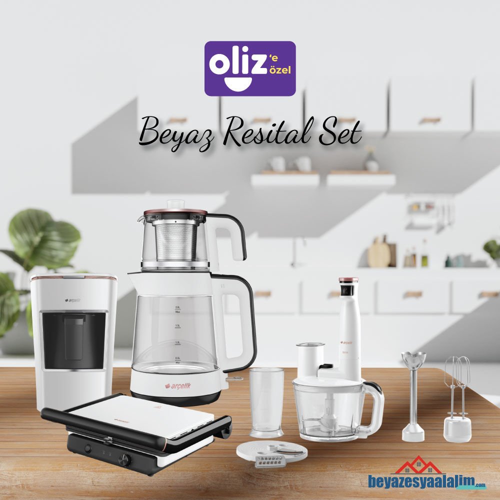 ARÇELİK RESİTAL® DERİN BEYAZ MUTFAK SERİSİ 4'LÜ SET - 4