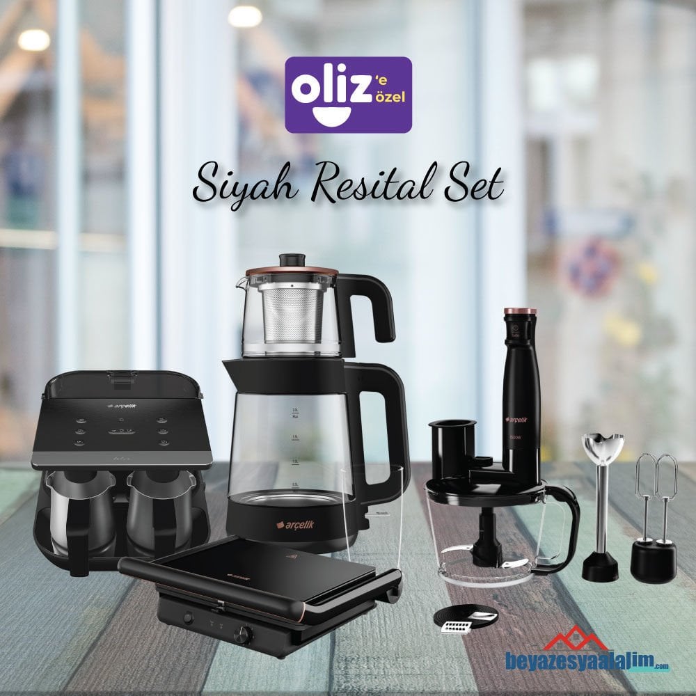 ARÇELİK RESİTAL® DERİN SİYAH MUTFAK SERİSİ 4'LÜ SET - 6