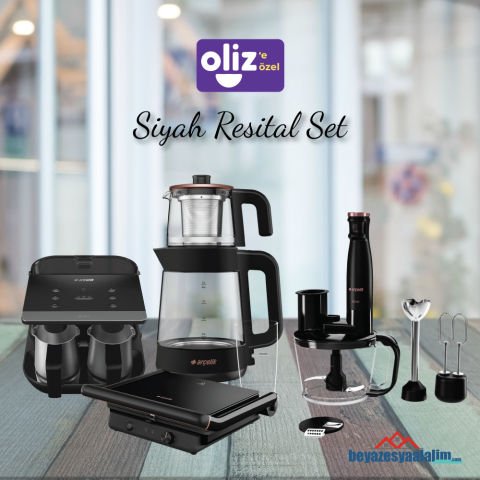 ARÇELİK RESİTAL® DERİN SİYAH MUTFAK SERİSİ 4'LÜ SET - 6