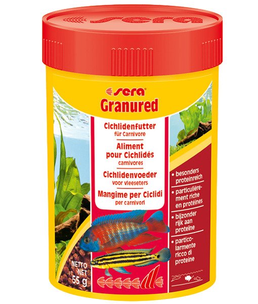 Sera GranuRed - 100 Ml / 55 Gr. Kutu Balık Yemi