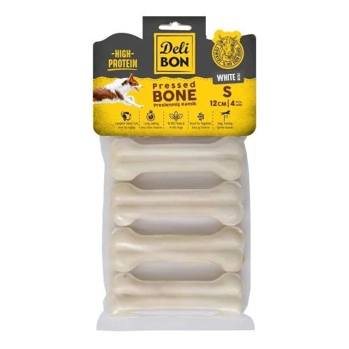 DELİBON PRESLENMİŞ KEMİK S 12CM 4ADET KÖPEK ÖDÜLÜ