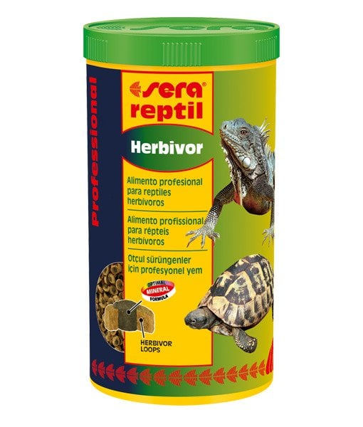 Sera Reptil Herbivol Profesyonel Sürüngen Yemi Otçul - 1000 Ml Kutu Sürüngen Yemi