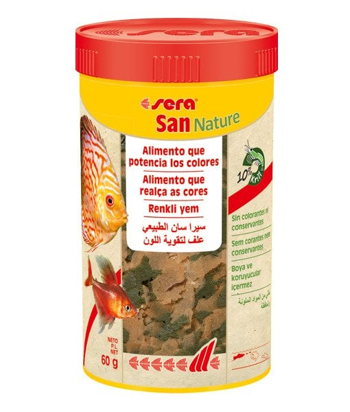 Sera San Nature - 250 Ml / 60 Gr. Kutu Balık Yemi