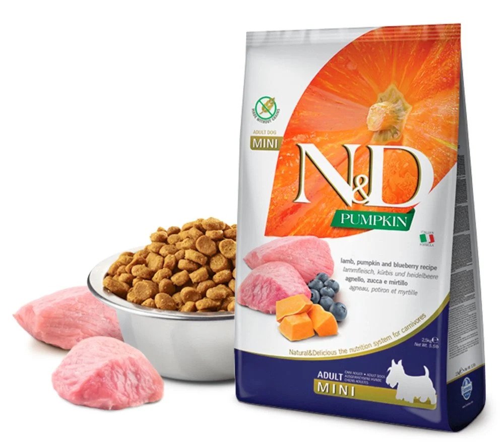 N&D PUMPKİN KUZU Y.MERSİNLİ ADULT MİNİ 2,5 KG KÖPEK MAMASI