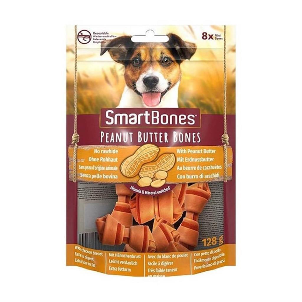 SMARTBONES PEANUTBUTTER MINI 8 KÖPEK ÖDÜLÜ 128 GR