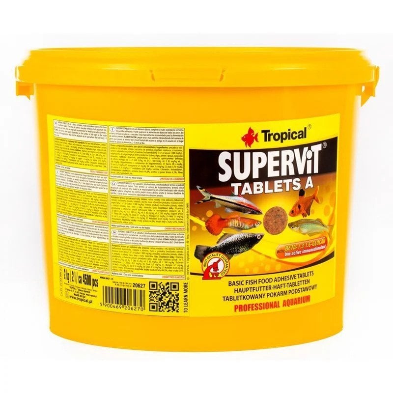 Tropical Supervit A Tablets 2Lt/2Kg 4500 Adet Kova Tablet Balık Yemi