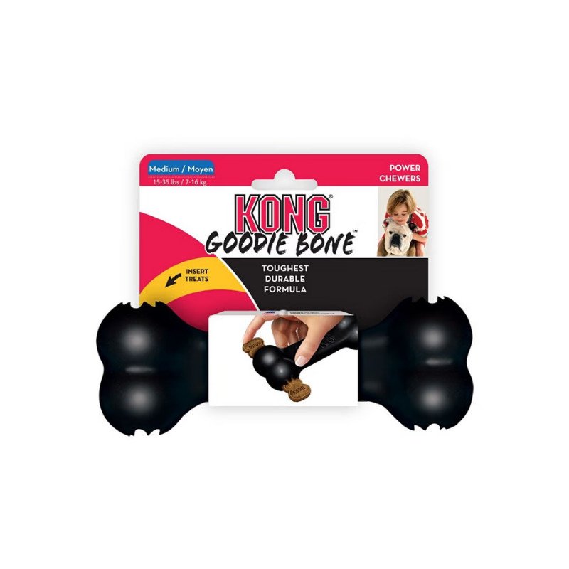 KONG Extreme Goodie Bone Kemik Şeklinde Çok Amaçlı Köpek Oyuncağı Ultra Sert M