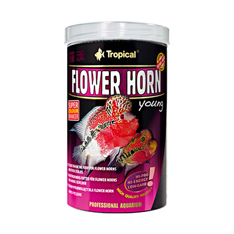 Tropical Flower Horn Young Pellet 1000ml/380g Kutu Balık Yemi