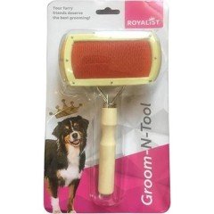 ROYALİST GROOM-N-TOOL ÇİFT TARAFLI KEDİ KÖPEK TÜY TARAĞI AHŞAP SAPLI