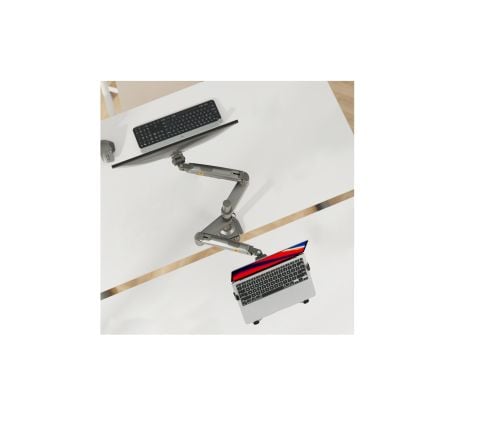 Timob Nb H180-FP Çift Kol Amortisörlü Monitör Tutucu ve 10''-17'' Laptop Standı